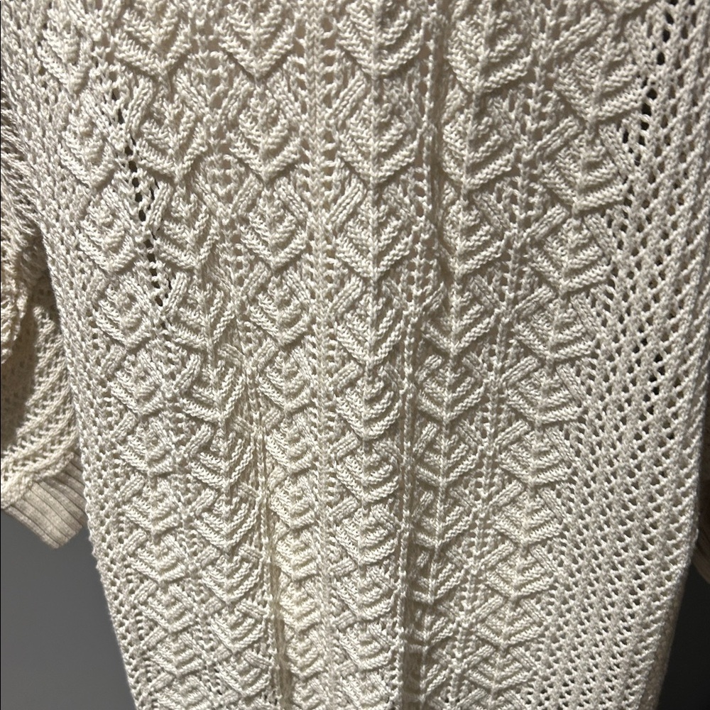 Torrid Cream Textured Knit Cardigan - Picture 4 of 7